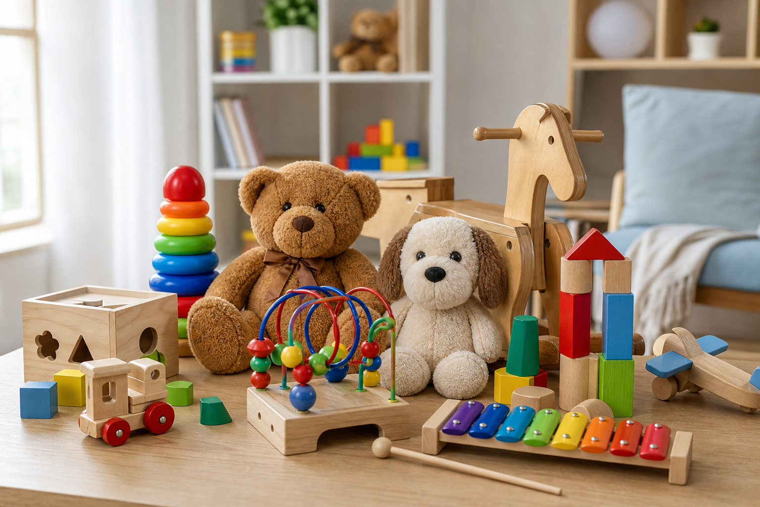 Toys & Entertainment presented in premium context appropriate to the exact article subject
