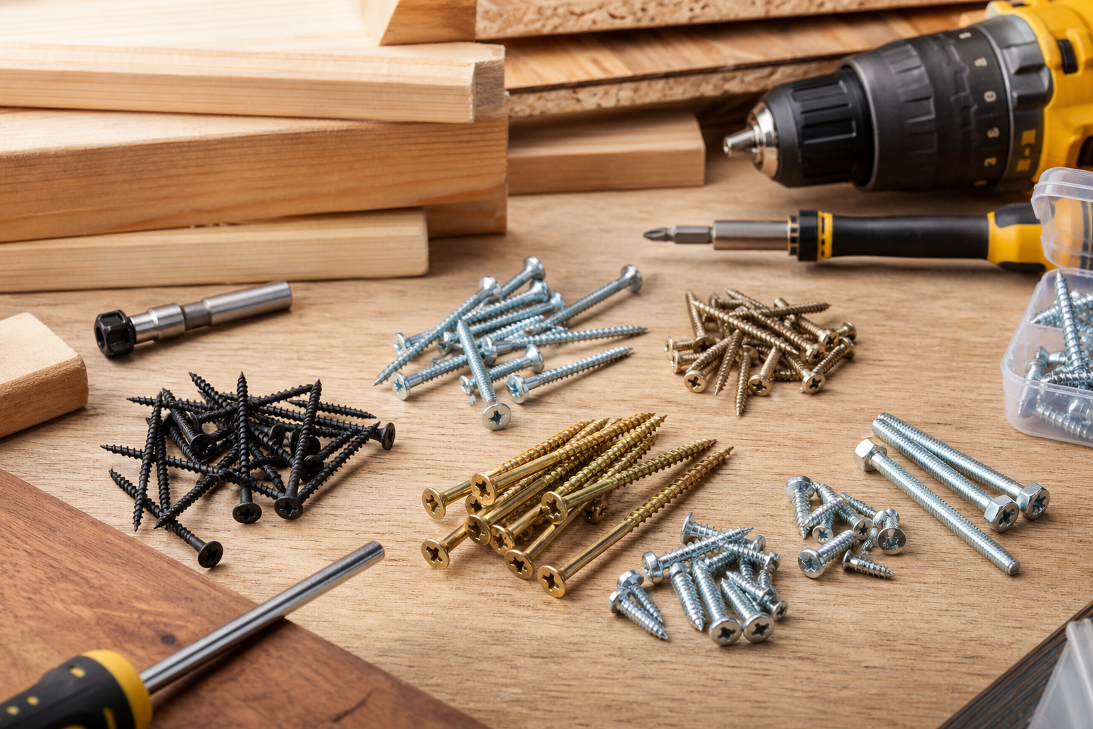 Buying guide to Screws presented in premium context appropriate to the exact article subject